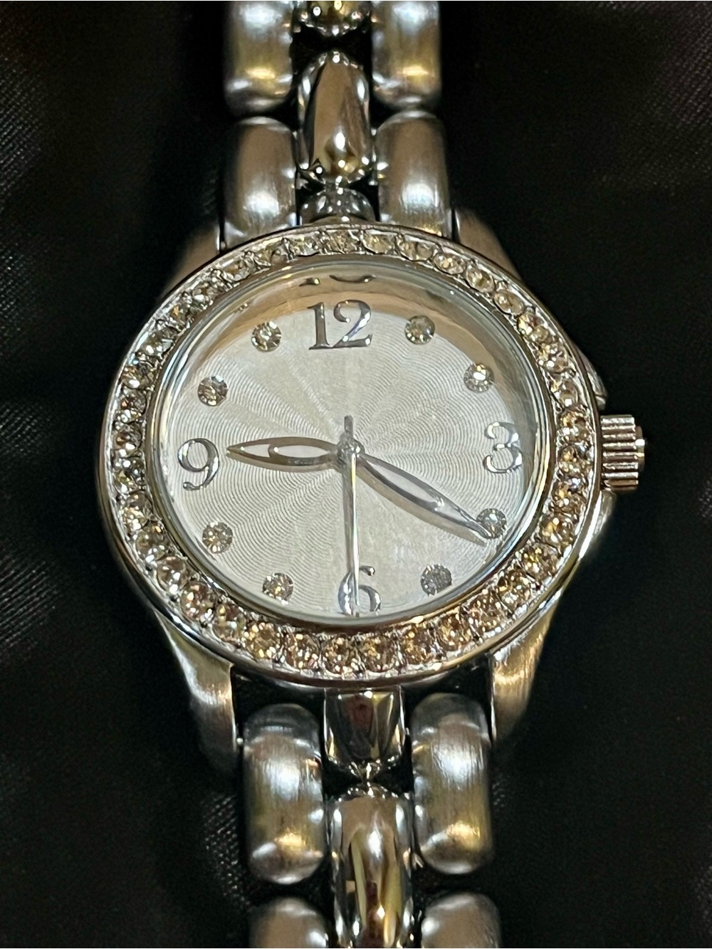 Diamonique Lisa Mason Comes & Goes Stainless Steel Watch DQ1171 New Battery 8"